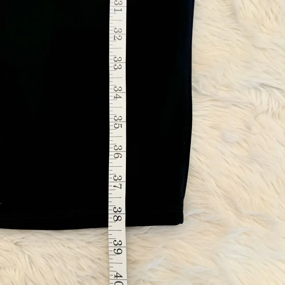 Maria Bianca Nero Black 3/4 Sleeve Lace Back Shift Dress Small NWOT